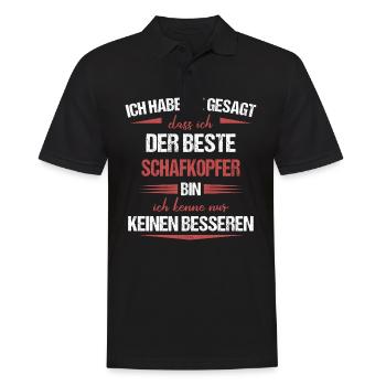 Schafkopfen Schafkopf Kartenspiel Spruch - Männer Poloshirt - Schwarz - Vorne - Kai (181cm)