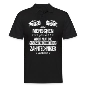 Zahntechniker Zahntechnik Zahnarzt Spruch - Männer Poloshirt - Schwarz - Vorne - Kai (181cm)