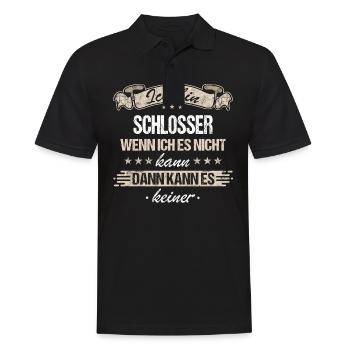 Schlosser Metallbauer Schlossermeister Spruch - Männer Poloshirt - Schwarz - Vorne - Kai (181cm)