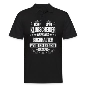 Buchhalter Buchhaltung Finanzbuchhaltung Spruch - Männer Poloshirt - Schwarz - Vorne - Kai (181cm)