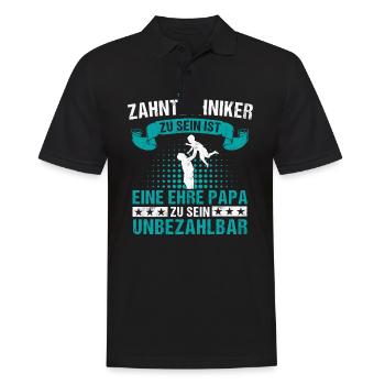 Zahntechniker Zahntechnik Zahnarzt Spruch - Männer Poloshirt - Schwarz - Vorne - Kai (181cm)