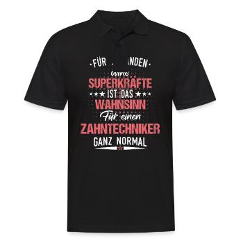 Zahntechniker Zahntechnik Zahnarzt Spruch - Männer Poloshirt - Schwarz - Vorne - Kai (181cm)