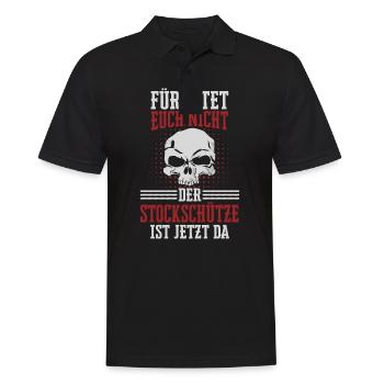 Stockschießen Eisstockschießen Eisstock Spruch - Männer Poloshirt - Schwarz - Vorne - Kai (181cm)
