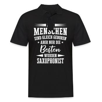 Saxophone Saxophonist Instrument Spruch - Männer Poloshirt - Schwarz - Vorne - Kai (181cm)