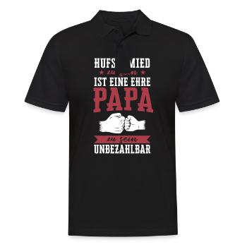 Hufschmied Hufe Schmied Tierhufen Hufeisen Spruch - Männer Poloshirt - Schwarz - Vorne - Kai (181cm)