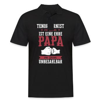 Tenorhorn Blasinstrument Tenorhornist Spruch - Männer Poloshirt - Schwarz - Vorne - Kai (181cm)