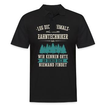 Zahntechniker Zahntechnik Zahnarzt Spruch - Männer Poloshirt - Schwarz - Vorne - Kai (181cm)
