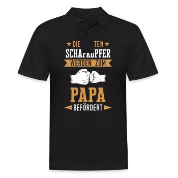 Schafkopfen Schafkopf Kartenspiel Spruch - Männer Poloshirt - Schwarz - Vorne - Kai (181cm)