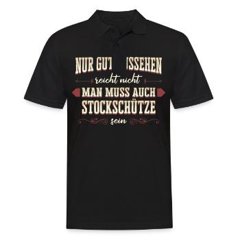 Stockschießen Eisstockschießen Eisstock Spruch - Männer Poloshirt - Schwarz - Vorne - Kai (181cm)