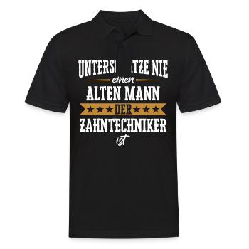 Zahntechniker Zahntechnik Zahnarzt Spruch - Männer Poloshirt - Schwarz - Vorne - Kai (181cm)
