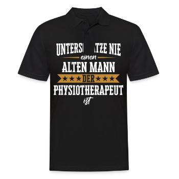 Physiotherapeut Physio Praxis Physiotherapie - Männer Poloshirt - Schwarz - Vorne - Kai (181cm)