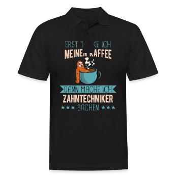 Zahntechniker Zahntechnik Zahnarzt Spruch - Männer Poloshirt - Schwarz - Vorne - Kai (181cm)