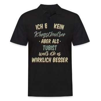Tuba Tubist Tubaspieler Instrument Spruch - Männer Poloshirt - Schwarz - Vorne - Kai (181cm)