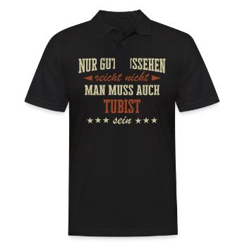 Tuba Tubist Tubaspieler Instrument Spruch - Männer Poloshirt - Schwarz - Vorne - Kai (181cm)