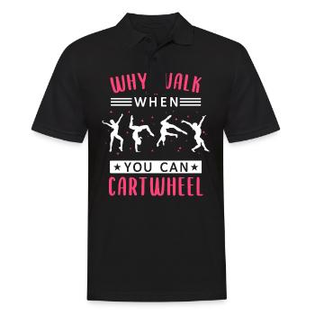 Turnen Turner Bodenturnen Geräteturnen Spruch - Männer Poloshirt - Schwarz - Vorne - Kai (181cm)
