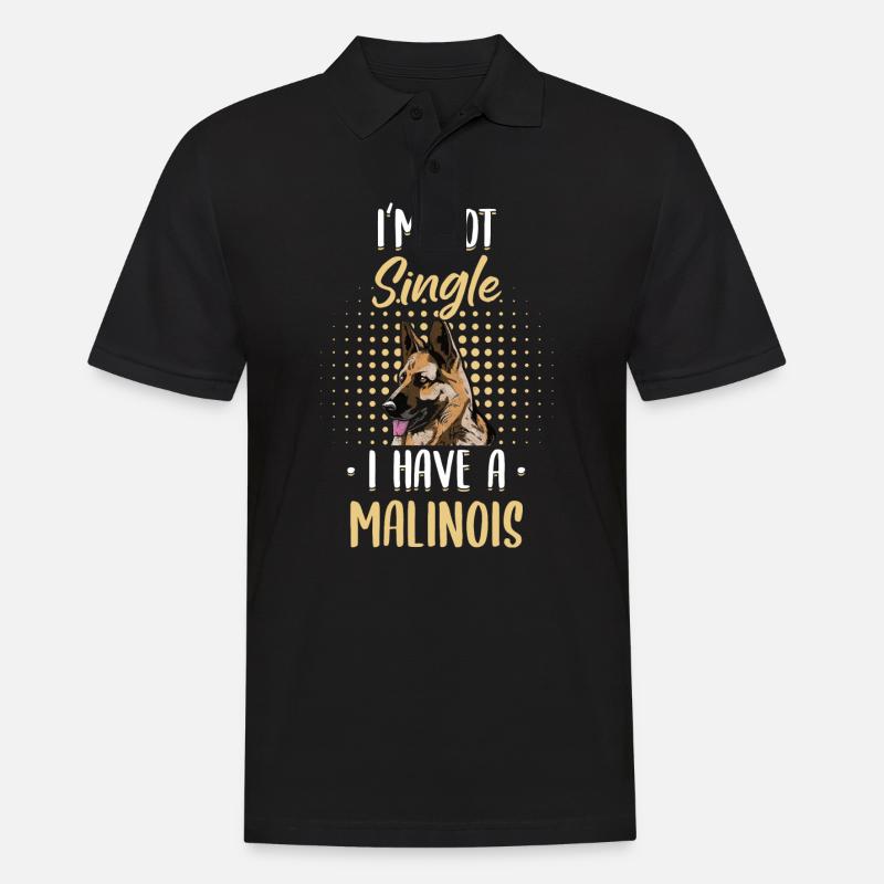 Malinois Hund Hundehalter - Männer Poloshirt - Schwarz