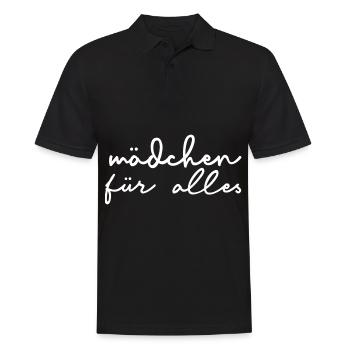 Mädchen für alles - Männer Poloshirt - Schwarz - Vorne - Kai (181cm)