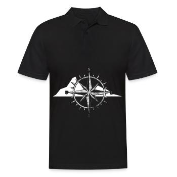 Compass - Mountain - (13) - Men's Polo Shirt - black - Front - Kai (181cm)