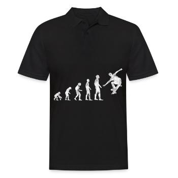 Skateboarder Skateboard Skater Skate Evolution - Männer Poloshirt - Schwarz - Vorne - Kai (181cm)