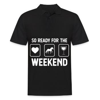 Donc prêt pour le week-end - Vin - Cheval - - Polo Homme - noir - Devant - Kai (181cm)