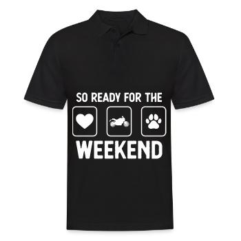 Si prêt pour le week-end - Dog’s Paw - Motorr - Polo Homme - noir - Devant - Kai (181cm)