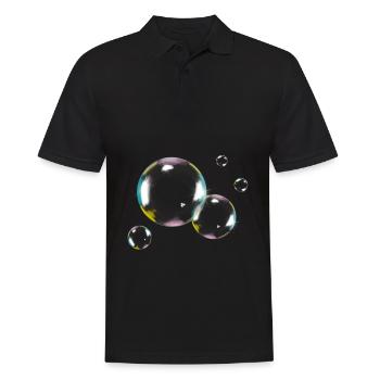 Seifenblase, Soap Bubble, Art, Color, Vintage - Men's Polo Shirt - black - Front - Kai (181cm)