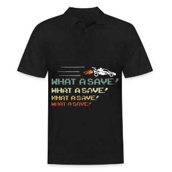 Rocket RC Car League Soccer Retro Vintage - Männer Poloshirt - Schwarz - Vorne - Kai (181cm)