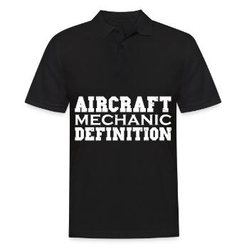 Mécaniciens d’avions - Polo Homme - noir - Devant - Kai (181cm)