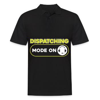 Notruf Disponent 112 Krankenwagen Feuerwehr - Männer Poloshirt - Schwarz - Vorne - Kai (181cm)