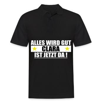 Clara Name Vorname Geburtstag - Männer Poloshirt - Schwarz - Vorne - Kai (181cm)