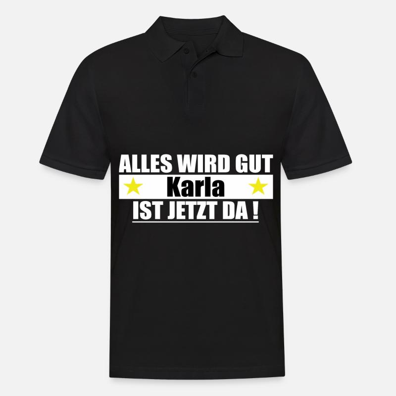 Karla Nom Prénom Anniversaire - Polo Homme - noir