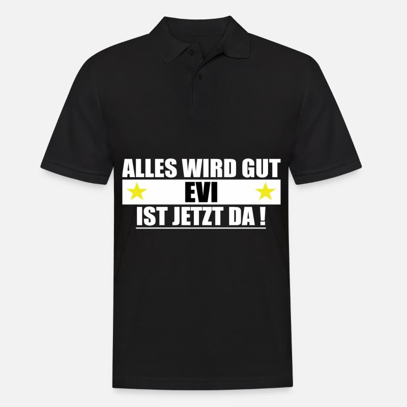Evi Name Vorname Geburtstag - Männer Poloshirt - Schwarz