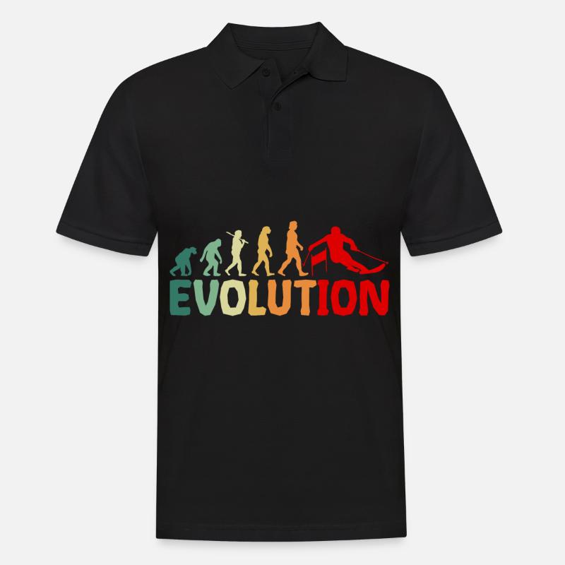 Évolution du ski - Polo Homme - noir