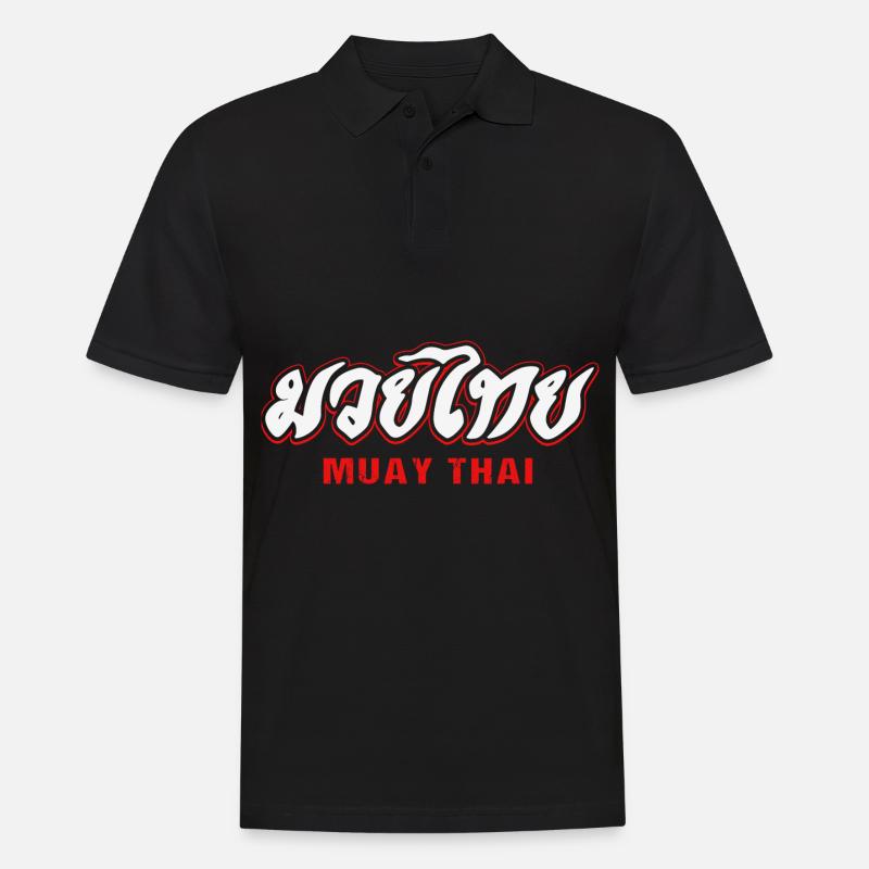 Boxe thai - Polo Homme - noir