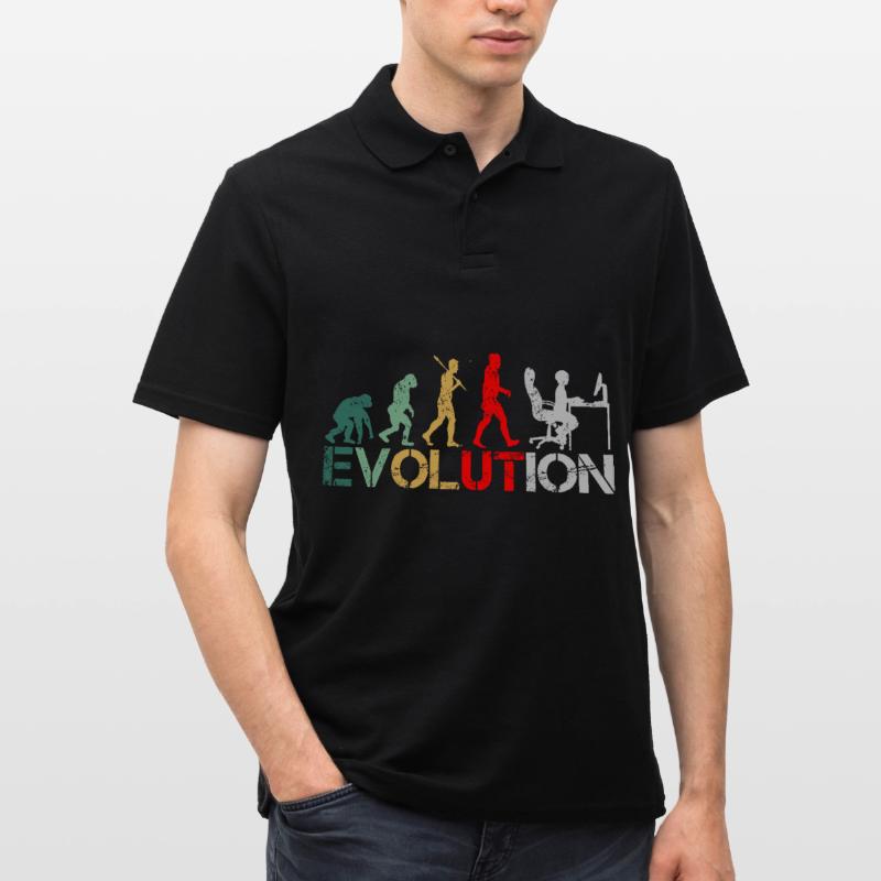 Computer Nerd Programmierer Evolution witzige Männer Poloshirt