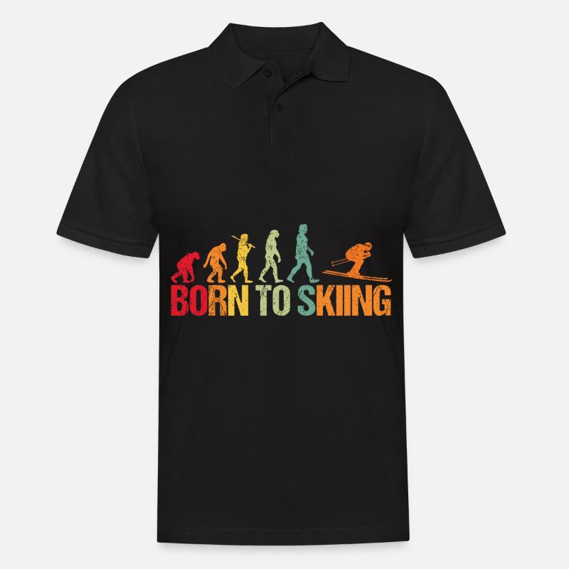 Évolution du ski - Polo Homme - noir