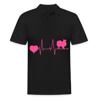 Japon Japonais Japonais Spitz Dog Mama Pink - Polo Homme - noir - Devant - Kai (181cm)