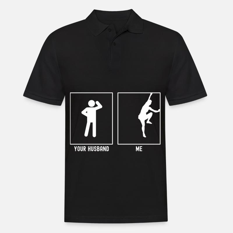 Ihr Mann - Ich - Klettern Extrem - Männer Poloshirt - Schwarz