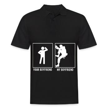 Votre ami - Mon ami - Professionnel de l’escalade - Polo Homme - noir - Devant - Kai (181cm)