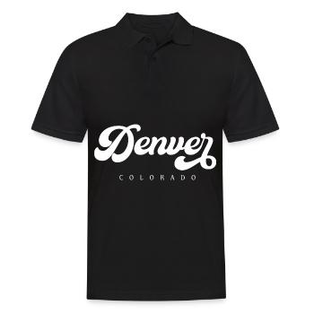 Denver Colorado City State États-Unis Randonnée rétro - Polo Homme - noir - Devant - Kai (181cm)