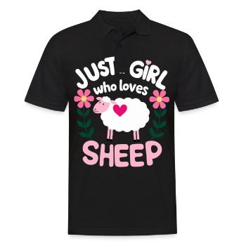 Sheep Sheep Farmer Lamb Farmer - Men's Polo Shirt - black - Front - Kai (181cm)