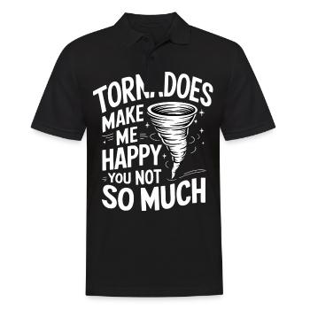 Storm Chasing Tornado Storm Meteorologist - Men's Polo Shirt - black - Front - Kai (181cm)