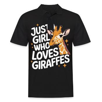 Giraffe Animal Africa Giraffes - Men's Polo Shirt - black - Front - Kai (181cm)