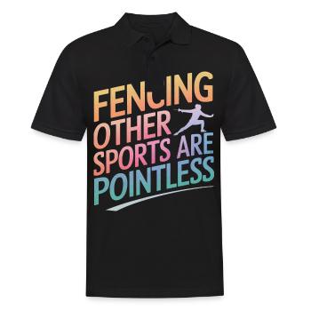 Fencing Fencers - Men's Polo Shirt - black - Front - Kai (181cm)