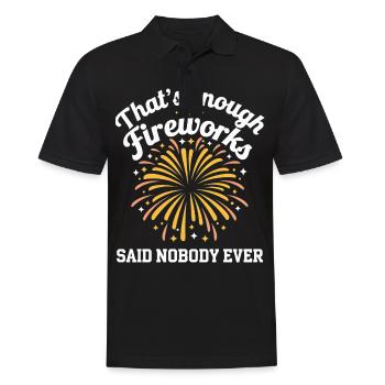 Pyrotechniker Feuerwerk Pyrotechnik - Männer Poloshirt - Schwarz - Vorne - Kai (181cm)