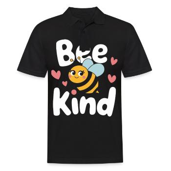 Honigbiene Imker Bienen Biene - Männer Poloshirt - Schwarz - Vorne - Kai (181cm)