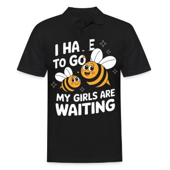 Honigbiene Imker Bienen Biene - Männer Poloshirt - Schwarz - Vorne - Kai (181cm)