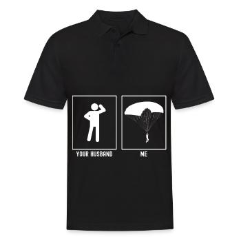 Ton mari - Moi - Page Parapente - Polo Homme - noir - Devant - Kai (181cm)