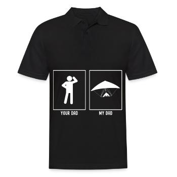 Ton père - Mon père - Passe-temps de vol à voile - Polo Homme - noir - Devant - Kai (181cm)