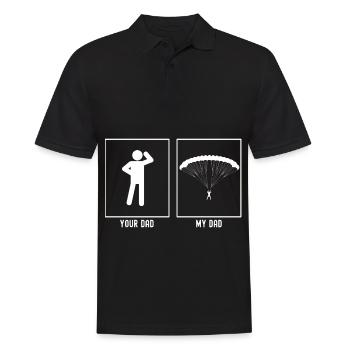 Ton Père - Mon Père - Front de Parapente - Polo Homme - noir - Devant - Kai (181cm)